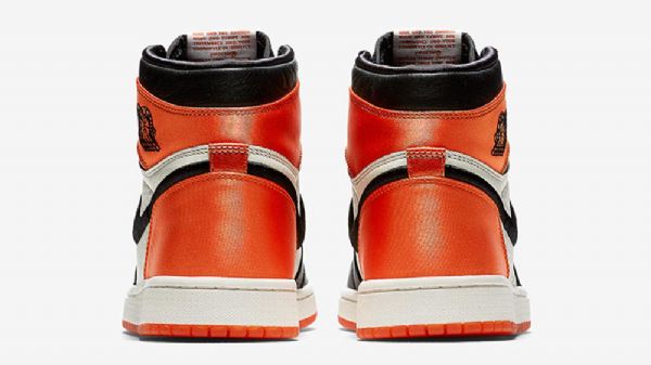 Nike Air Jordan 1 Satin Shatteredboard Sko Til Damer Orange Sort
