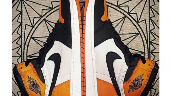 Nike Air Jordan 1 Shatteredboard Sko Til Mænd Orange Sort Hvid
