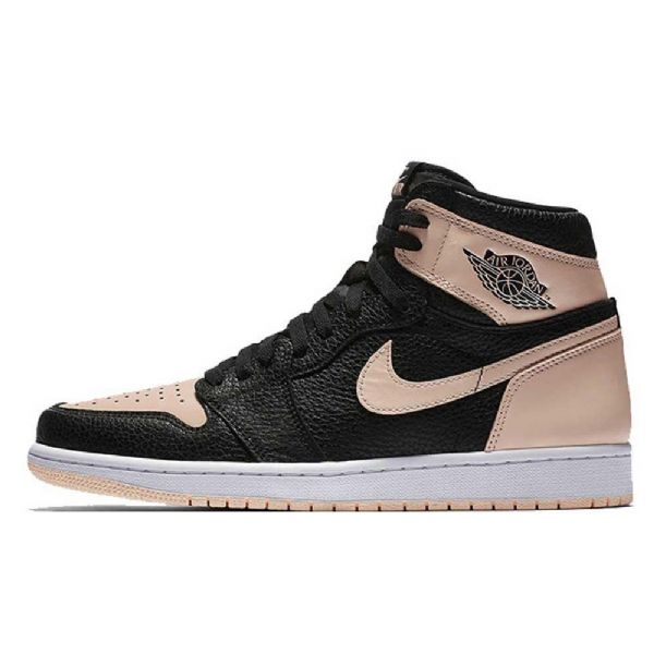 Nike Air Jordan 1 Sko Til Damer Sort Lyserød