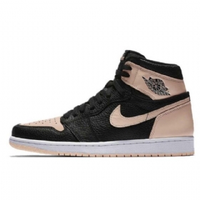 Nike Air Jordan 1 Sko Til Mænd Sort Lyserød