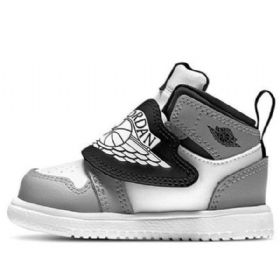 Nike Air Jordan 1 Sky Logo Td Sko Til Børn Grå Sort