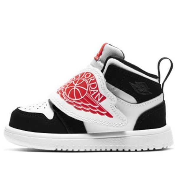 Nike Air Jordan 1 Sky Logo Td Sko Til Børn Hvid Rød Sort