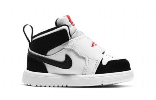 Nike Air Jordan 1 Sky Logo Td Sko Til Børn Hvid Rød Sort