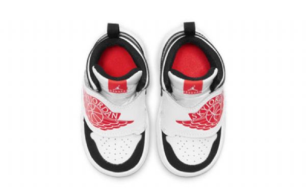 Nike Air Jordan 1 Sky Logo Td Sko Til Børn Hvid Rød Sort