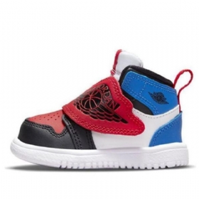 Nike Air Jordan 1 Sky Logo Td Sko Til Børn Rød Blå Hvid