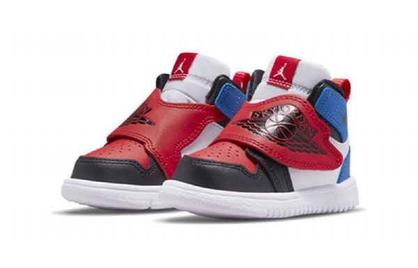 Nike Air Jordan 1 Sky Logo Td Sko Til Børn Rød Blå Hvid