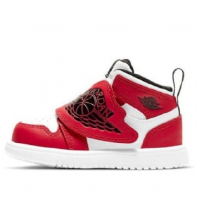 Nike Air Jordan 1 Sky Logo Td Sko Til Børn Rød Sort Hvid