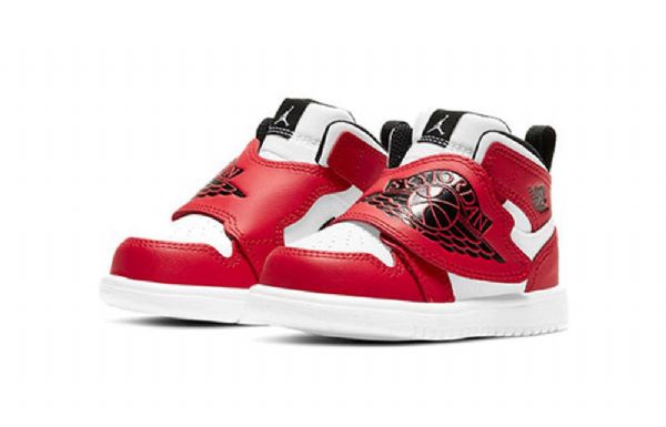Nike Air Jordan 1 Sky Logo Td Sko Til Børn Rød Sort Hvid