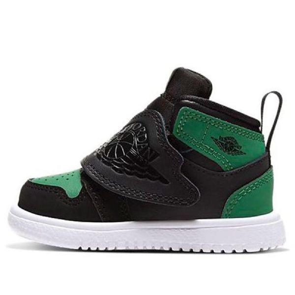 Nike Air Jordan 1 Sky Sko Til Børn Sort Grøn