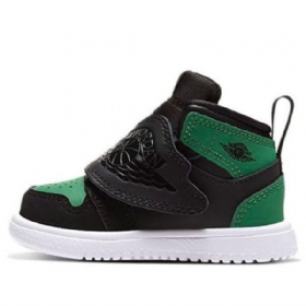Nike Air Jordan 1 Sky Sko Til Børn Sort Grøn