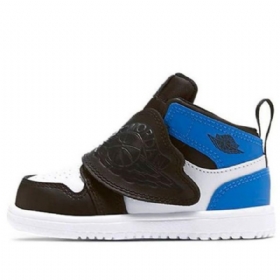 Nike Air Jordan 1 Sky Td Sko Til Børn Sort Blå Hvid