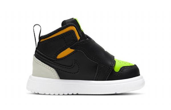 Nike Air Jordan 1 Sky Td Sko Til Børn Sort Grøn