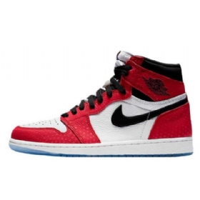 Nike Air Jordan 1 Spider-man Sko Til Mænd Rød Hvid