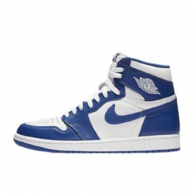 Nike Air Jordan 1 Storm Sko Til Mænd Blå Hvid