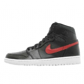 Nike Air Jordan 1 Swoosh Sko Til Mænd Sort Rød