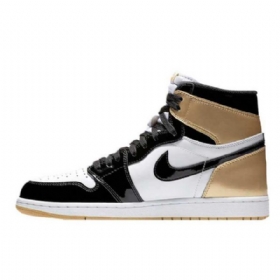 Nike Air Jordan 1 Top 3 Sko Til Mænd Sort Hvidguld