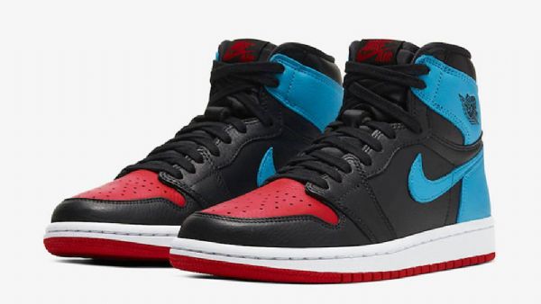 Nike Air Jordan 1 Unc To Chicago Sko Til Mænd Sort Blå