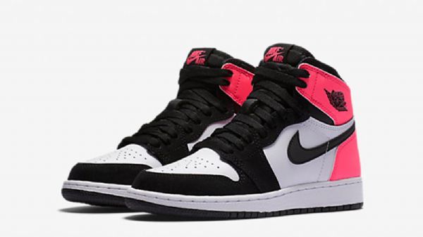 Nike Air Jordan 1 Valentinsdag Sko Til Mænd Sort Lyserød