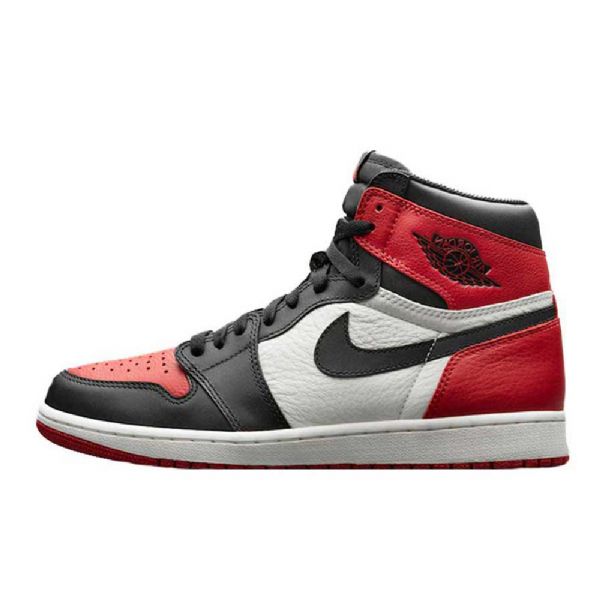 Nike Air Jordan 1 Wide Toe Sko Til Mænd Sort Hvid Rød