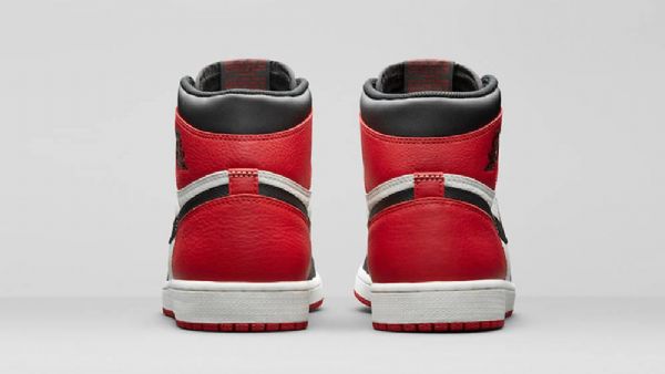 Nike Air Jordan 1 Wide Toe Sko Til Mænd Sort Hvid Rød