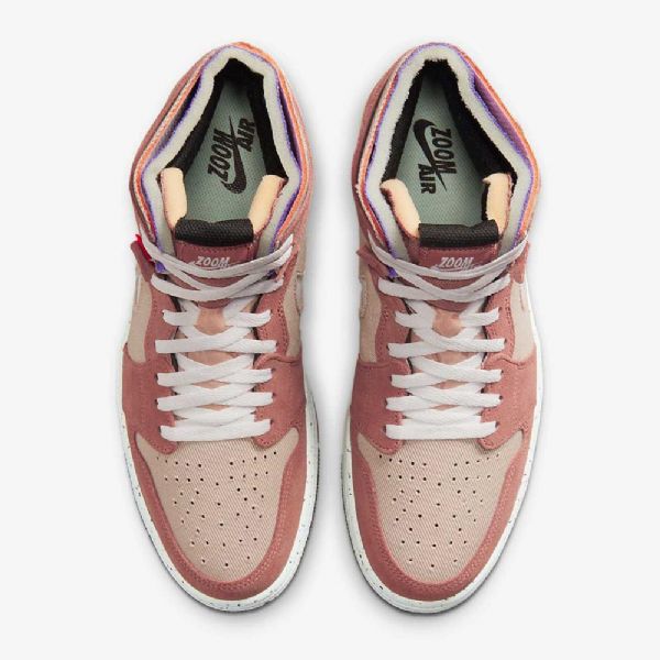 Nike Air Jordan 1 Zoom cmft Sko Til Mænd Lyserød Lilla Hvid