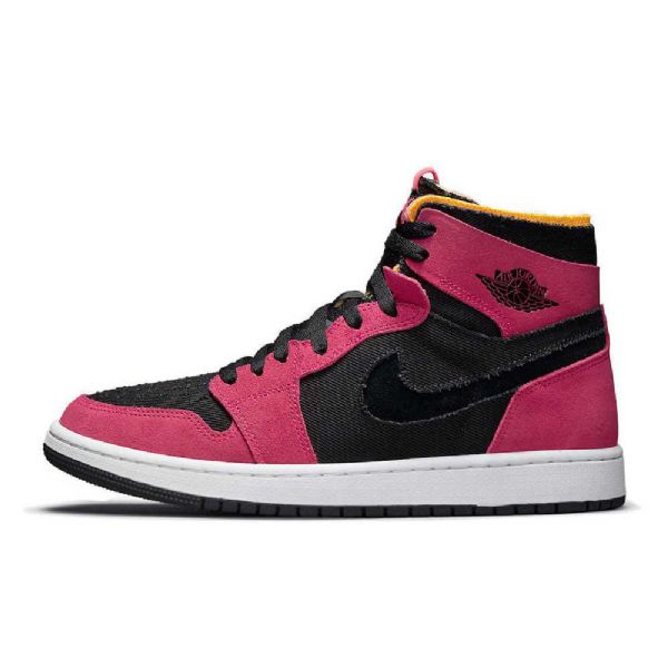 Nike Air Jordan 1 Zoom Comfort Fireberry Sko Til Mænd Burgundy Sort