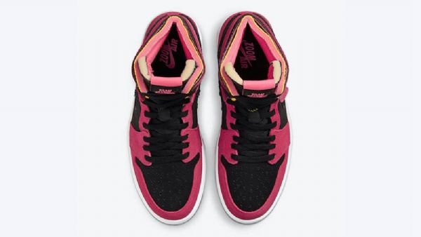 Nike Air Jordan 1 Zoom Comfort Fireberry Sko Til Mænd Burgundy Sort