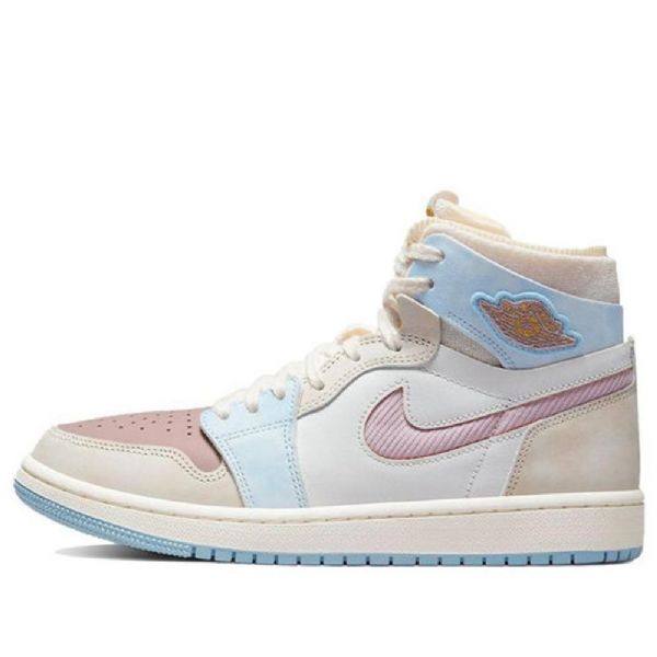 Nike Air Jordan 1 Zoom Air Comfort Høje Overdele Retro Basketball Sko Til Damer Lyserød