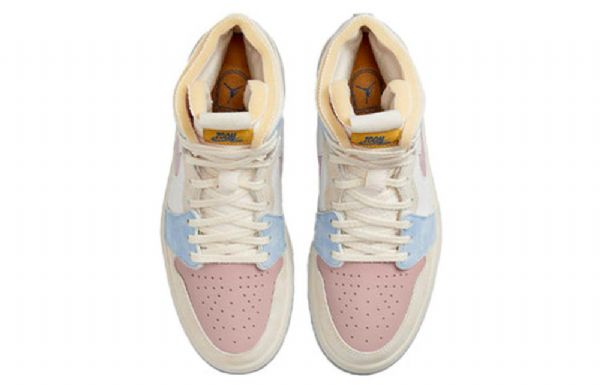 Nike Air Jordan 1 Zoom Air Comfort Høje Overdele Retro Basketball Sko Til Damer Lyserød