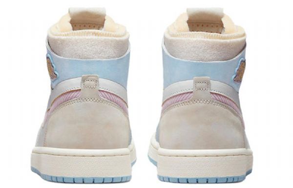 Nike Air Jordan 1 Zoom Air Comfort Høje Overdele Retro Basketball Sko Til Damer Lyserød