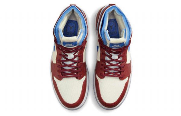 Nike Air Jordan 1 Zoom Comfort Retro Basketball Sko Til Damer Rød Khaki