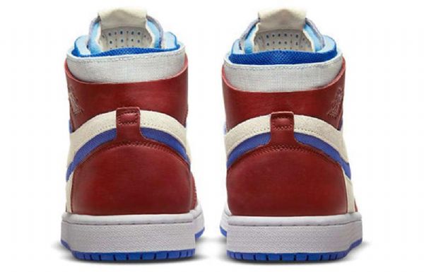 Nike Air Jordan 1 Zoom Comfort Retro Basketball Sko Til Damer Rød Khaki