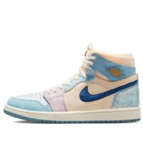 Nike Air Jordan 1 Zoom Comfort Retro Basketball Sko Til Mænd Blå