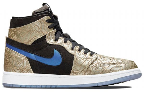 Nike Air Jordan 1 Zoom Comfort Retro Basketball Sko Til Mænd Guld