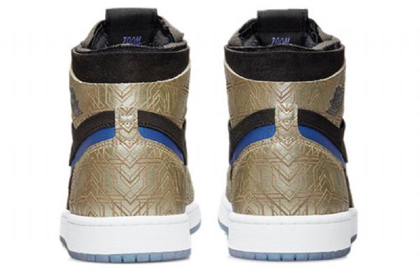 Nike Air Jordan 1 Zoom Comfort Retro Basketball Sko Til Mænd Guld