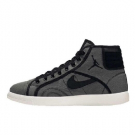 Nike Air Jordan Sky High Tops Og Sko Til Mænd Sort Grå