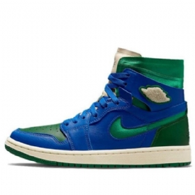 Nike Aleali May Air Jordan 1 Høje Overdele Zoom Comfort Retro Basketball Sko Til Damer Grøn Blå