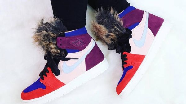 Nike Aleali May Jordan 1 Retro Høje Overdele Viotech Sko Til Damer Flerfarvet