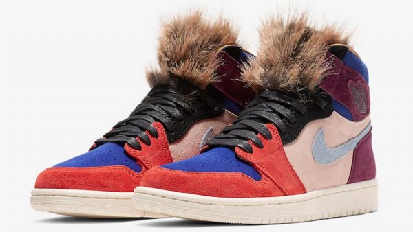 Nike Aleali May Jordan 1 Retro Høje Overdele Viotech Sko Til Damer Flerfarvet