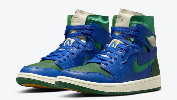 Nike Aleali May Jordan 1 Zoom Comfort Califia Sko Til Damer Grøn Blå