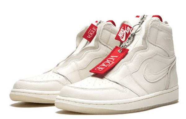 Nike Anna Wintour Air Jordan 1 Retro Høje Toppe Lynlås Basketballsko Til Damer Khaki
