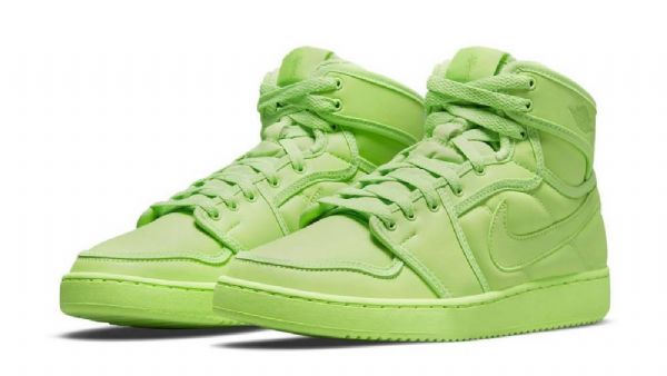 Nike Billie Eilish Air Jordan 1 Høje Overdele Ko Volt Sko Til Mænd Grøn