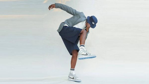 Nike Dior Jordan 1 Low Tops Sko Til Damer Grå