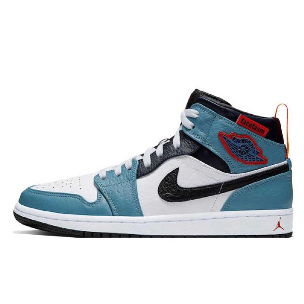 Nike Facetasm Jordan 1 Mid Tops Fearless Sko Til Damer Blå Hvid