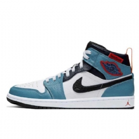 Nike Facetasm Jordan 1 Mid Tops Fearless Sko Til Damer Blå Hvid