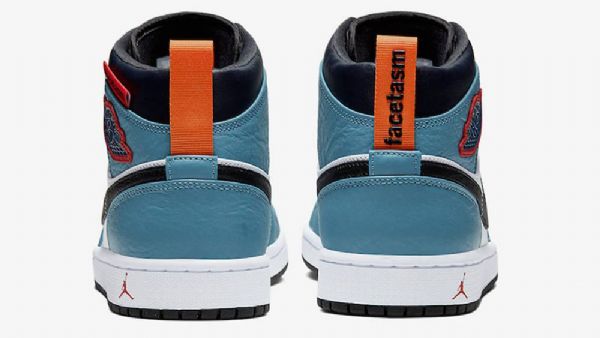Nike Facetasm Jordan 1 Mid Tops Fearless Sko Til Damer Blå Hvid