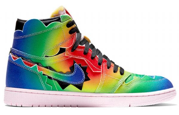 Nike J. Balvin Air Jordan 1 Retro Og Høje Overdele Basketball Sko Til Mænd Flerfarvet