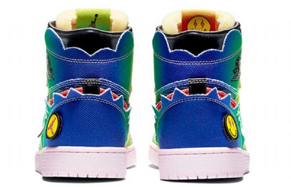 Nike J. Balvin Air Jordan 1 Retro Og Høje Overdele Basketball Sko Til Mænd Flerfarvet