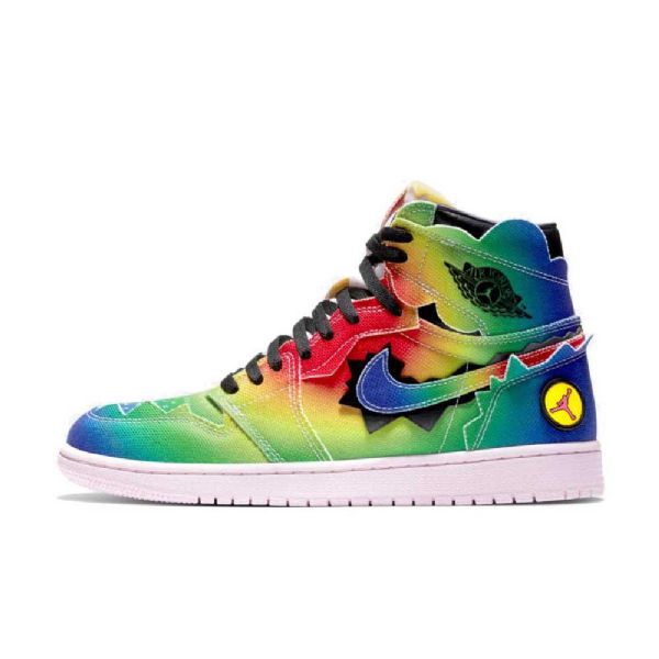 Nike J Balvin Jordan 1 High Tops Og Sko Til Mænd Flerfarvet