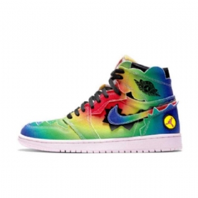 Nike J Balvin Jordan 1 High Tops Og Sko Til Mænd Flerfarvet